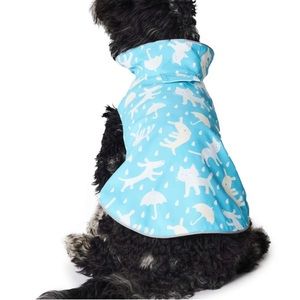 Hotel Doggy Cats & Dogs Color Change Raincoat wind resistant in blue size S NEW